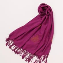 【熱門預購】銀杏葉刺繡圍巾 (五色) 7CSP5302