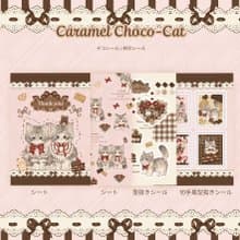 Cherish365【Caramel Choco-Cat】デコシール / 封印シール パック 4柄20枚　CHO476