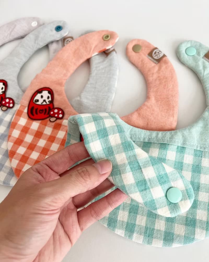 小福狗刺繡格紋六層紗兜