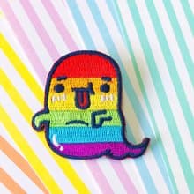 刺繡別針 繡布燙-彩虹系列 -彩虹小鬼頭GAYSPER