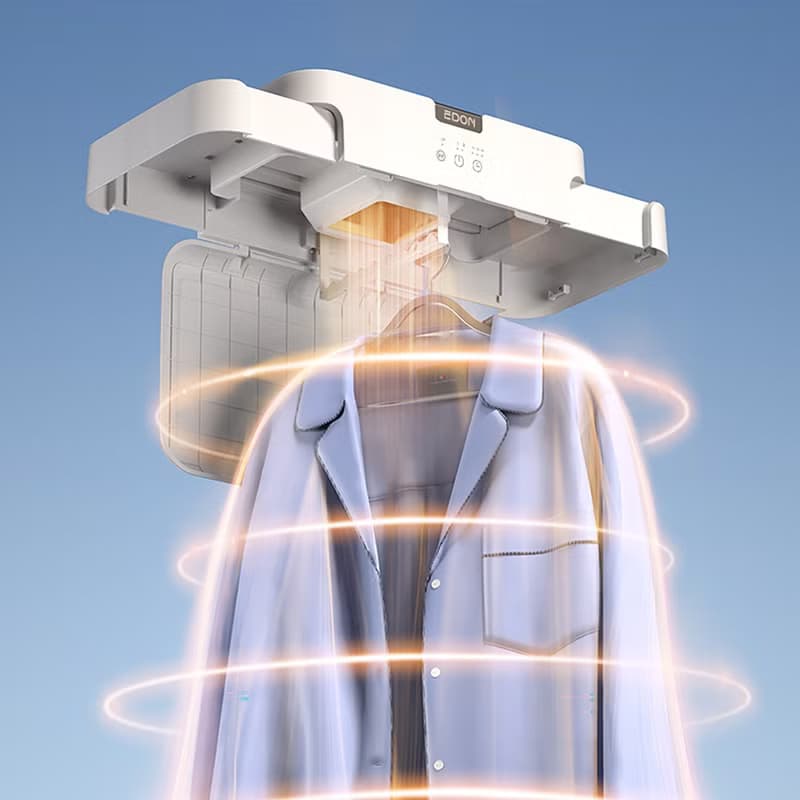 【免運】愛登烘乾機家用烘衣服浴室免打孔壁掛乾衣機
