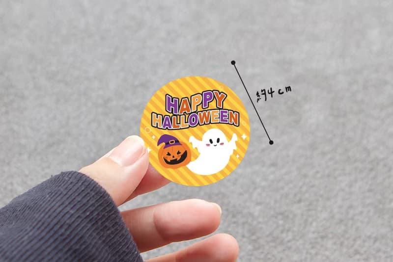 萬聖節貼紙 4cm圓形貼紙 (3款可挑) HALLOWEEN 糖果 學校 裝飾