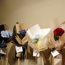 【遇見恆久】一心一意單朵進口永生玫瑰花束 情人節花束 共4款