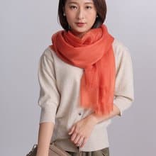 愛馬仕橘Pashmina戒指羊絨圍巾_出國禮物生日禮物精品送禮靈感