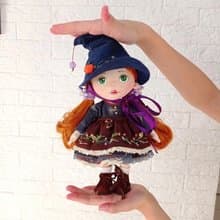 Interior doll little witch, gift for collector, Halloween gift, handmade doll