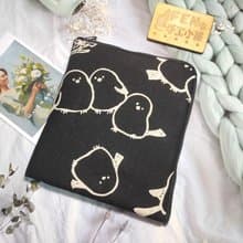 森林系列-日本棉布森林北長尾山雀L型拉鍊袋加鋪棉-電子書保護套