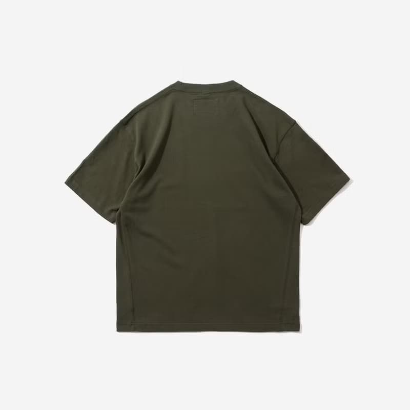 Relax Graphic Tee 橄欖綠色印花小領口廓形寬松通勤短袖棉T恤