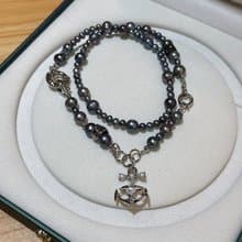 alpha設計款天然珍珠個性兩用項鍊