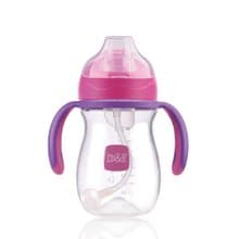 b&h TRITAN 鴨嘴360度防漏雙柄兒童學習杯240 毫升 (紫色)