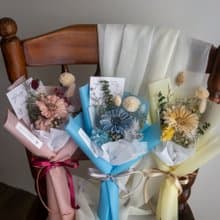 【溫柔綻放】索拉太陽花花束 - 永生花禮 | 畢業禮物 (附提袋)