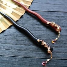 【墨徽閣】飄落。銀杏黑/紅檀木簪