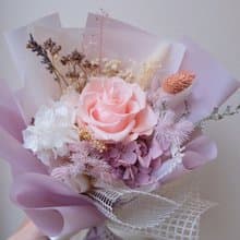 泡泡糖衣 / 單朵永生玫瑰 混合花束 / 畢業 母親節 生日 台中花店