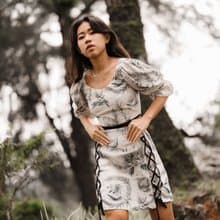 The Ugly Duckling Crop Strap Blouse + Skirt Set