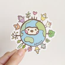 地球籽 行李箱貼紙