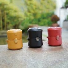陸寶 大吉隨手泡 1壺1杯 透明便攜包 旅行茶具