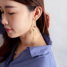 Priscilla | Swarovski 磨砂旋轉波浪形線條耳環 | 神秘魅惑