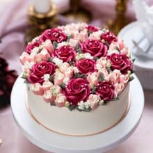 【獨家禮物】6吋綺夢 /玫瑰花/擠花蛋糕/生日/24hr快速出貨