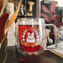 小兔鈴蘭－雙層玻璃杯