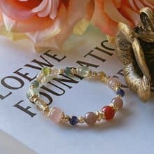 途經玫瑰丨粉晶+薔薇輝+橄欖石 //提升自信// 天然水晶手鍊