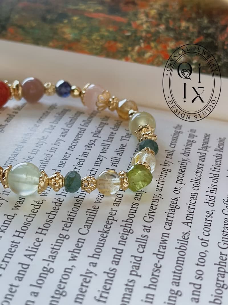 途經玫瑰丨粉晶+薔薇輝+橄欖石 //提升自信// 天然水晶手鍊