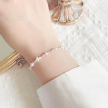 天然淡水珍珠mix粉歐泊小碎銀設計手鍊