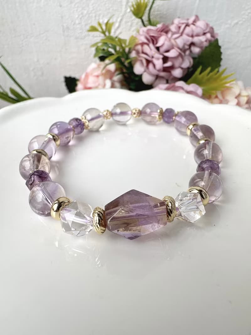 心忱-紫黃晶 紫水晶 白水晶