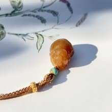 天然糖料和田玉生肖豬吊墜項鏈發財豬項鏈生日禮物送女友寶寶生肖