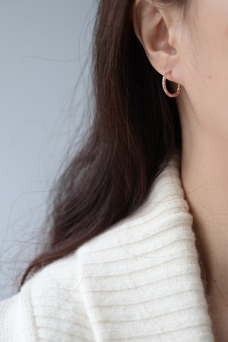 14K Empty Design Earring 簍空網格耳扣耳環