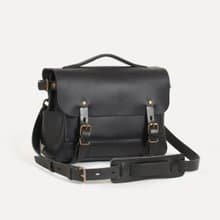 Bleu de Chauffe - Eclair S 皮革信差包_Noir / 時尚黑