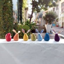 好運飾品 彩虹小兔兔七色公仔