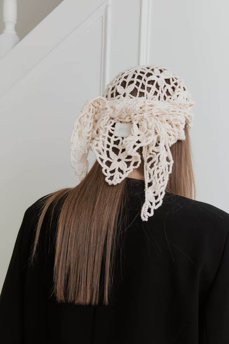 White Lilac Crochet Bandana