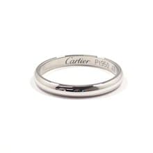 【日本直送 中古美品】8.5号 カルティエ CARTIER リング・指輪 1895 ウェディング リング Pt950プラチナ シルバー HQ6404