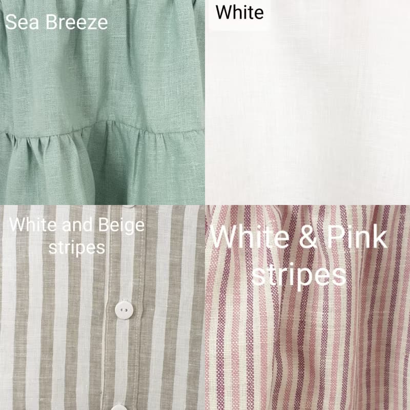Natural linen ruffle top for baby girl, summer baby linen top,linen baby clothes