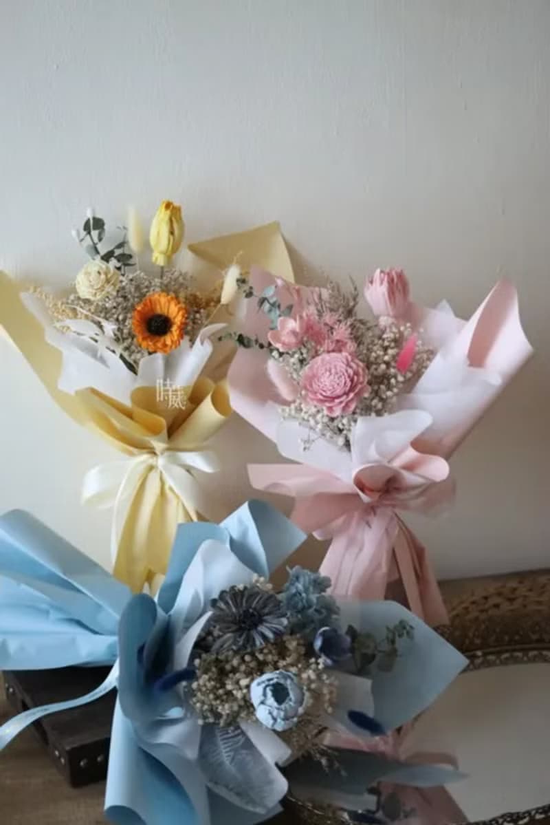 那年盛夏 多色 非洲菊 太陽花 畢業  不凋花花束