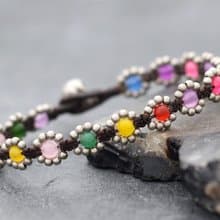 迷你雛菊彩虹銀手鐲小便宜人