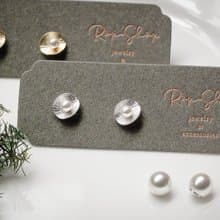 ROPEshop之【珠緞光】耳飾925純銀耳針款。白銀。