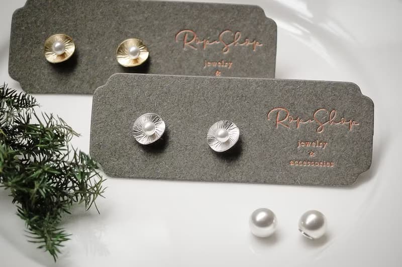 ROPEshop之【珠緞光】耳飾925純銀耳針款。白銀。