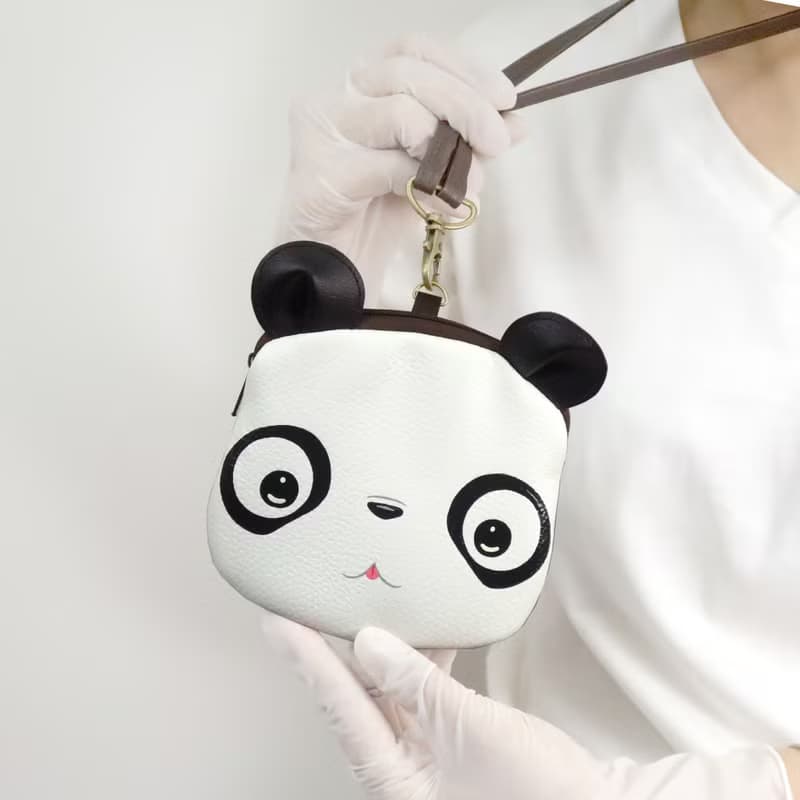 【雙11折扣】Panda coin purse ,small wallet bag with zip.various card pockets.