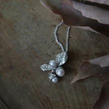 純銀橡實橡果珍珠串串項鍊