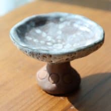 【喬遷禮物】精靈蘑菇1香座醬料盤擺飾盤侘寂風雕塑擺件收藝術