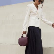 Semi Circle Cross body bag 半圓形手提斜背包 purple color
