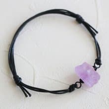 天然紫水晶手鍊 礦石手環 水晶手繩 情侶手繩 朋友手繩