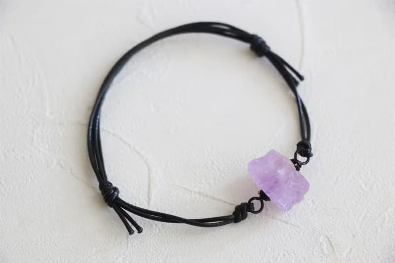 天然紫水晶手鍊 礦石手環 水晶手繩 情侶手繩 朋友手繩
