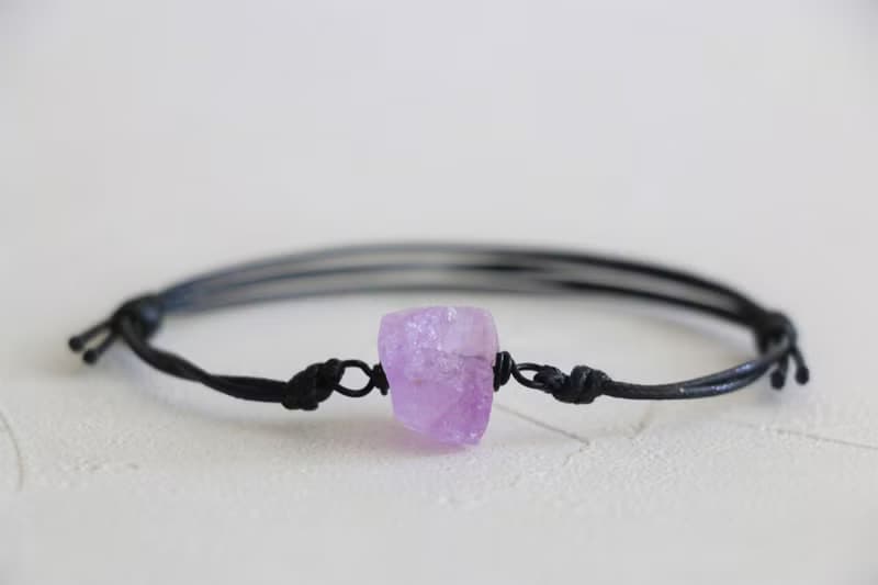 天然紫水晶手鍊 礦石手環 水晶手繩 情侶手繩 朋友手繩