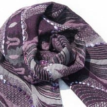 水煮羊毛披肩/針織圍巾/刺繡圍巾/羊絨披巾/喀什米爾Cashmere-花
