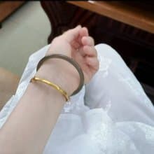 天然和田玉冰種手鍊復古圓條細款手鍊禮盒