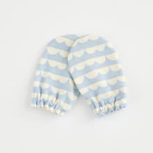 日本製 新生兒防抓手套 海波浪(海藍)【嬰兒寶寶純棉透氣手套】