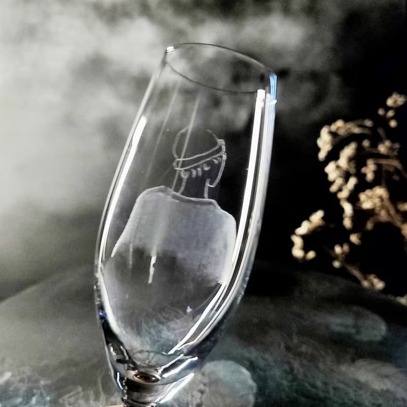 【愛你一萬年對杯】客定手雕 In love 氣泡酒對杯 免費刻字