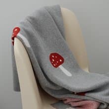 純棉針織提花蘑菇蓋毯 寶寶成人毛毯 沙發毯