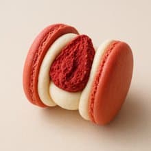 乾燥草莓馬卡龍 伴手禮 濃郁白巧克力奶油香氣六入禮盒